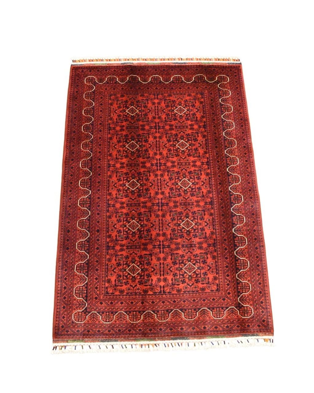 Afghan Hamyap Style Hand-Knotted Wool Rug 4' x 5' 9"