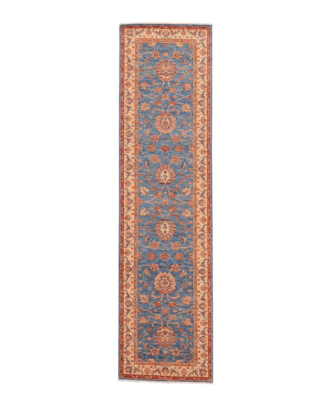 Ushak Hand-Knotted Wool Runner 2' x 10'