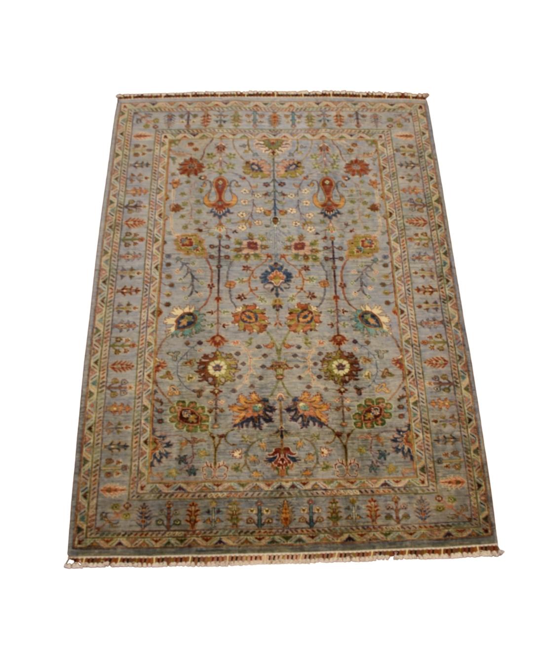 Sultani Hand-Knotted Wool Rug 5' 6" x 7' 6"