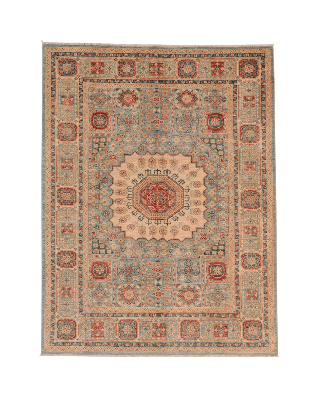 Mamluk Hand-Knotted Wool Rug 5' 7" x 7' 5"