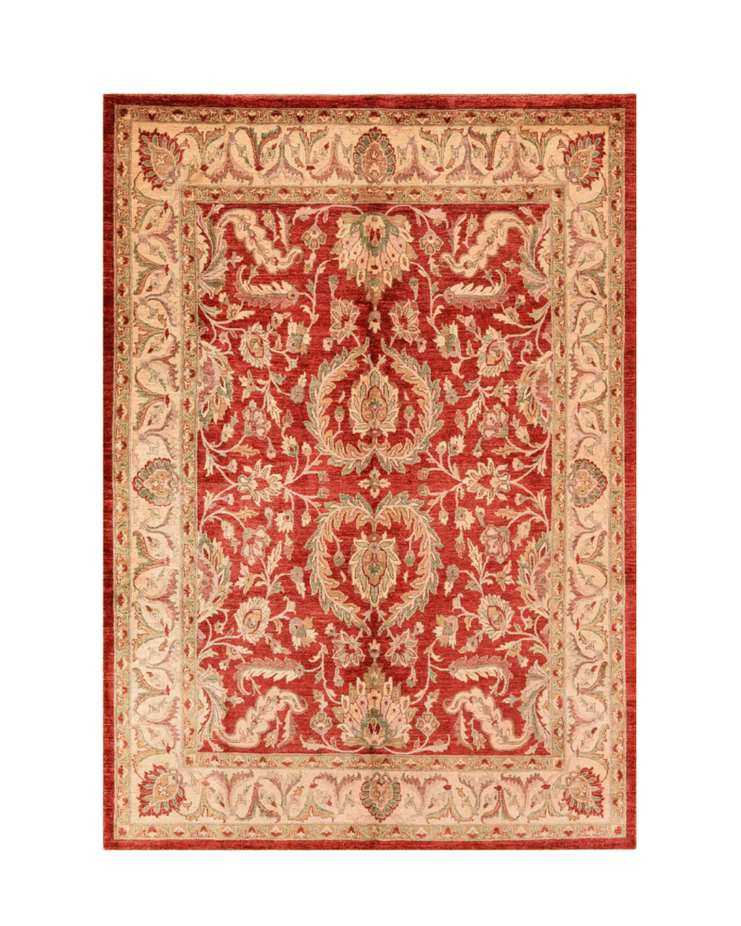 Ushak Hand-Knotted Wool Rug 7' x 10'