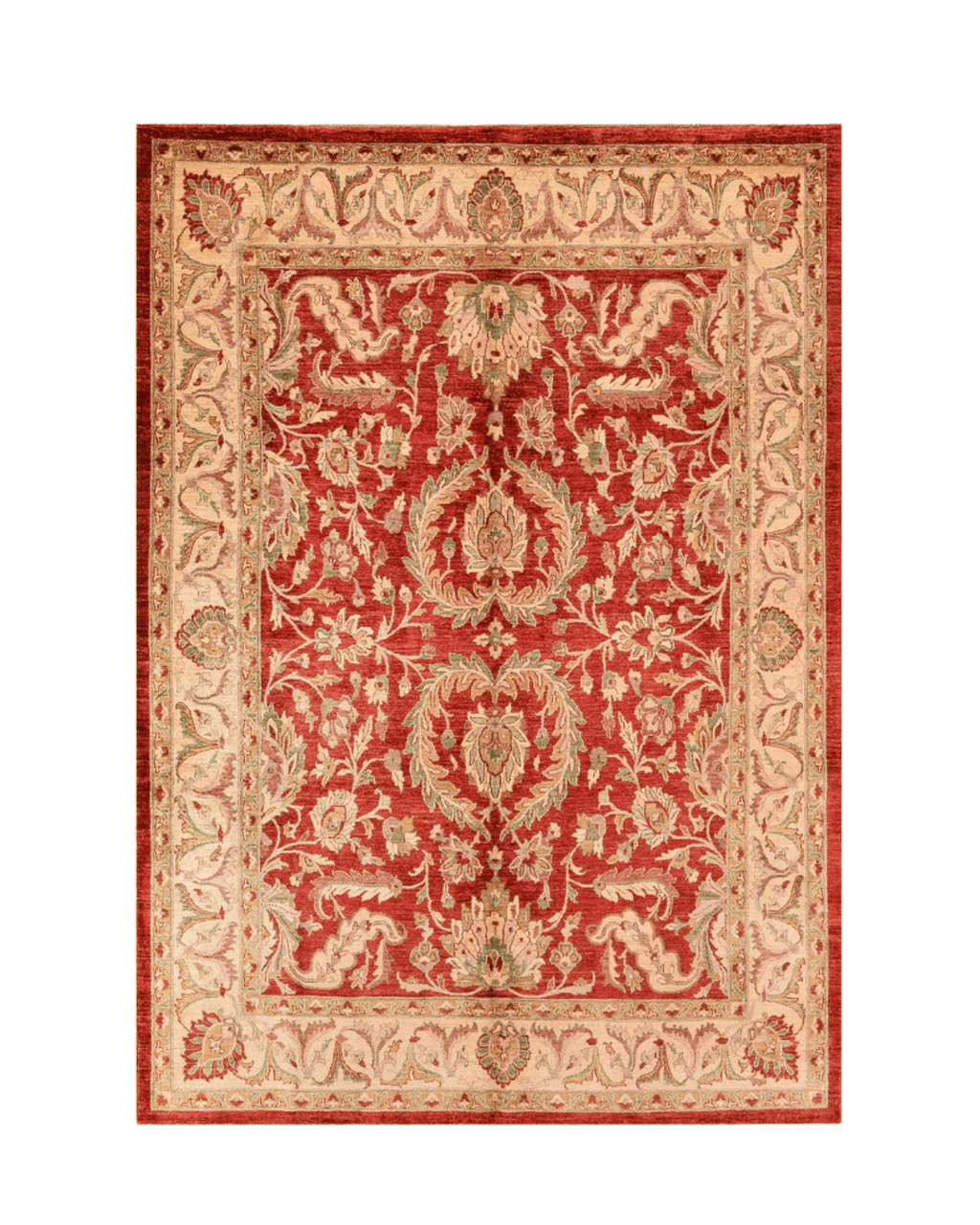 Ushak Hand-Knotted Wool Rug 7' x 10'