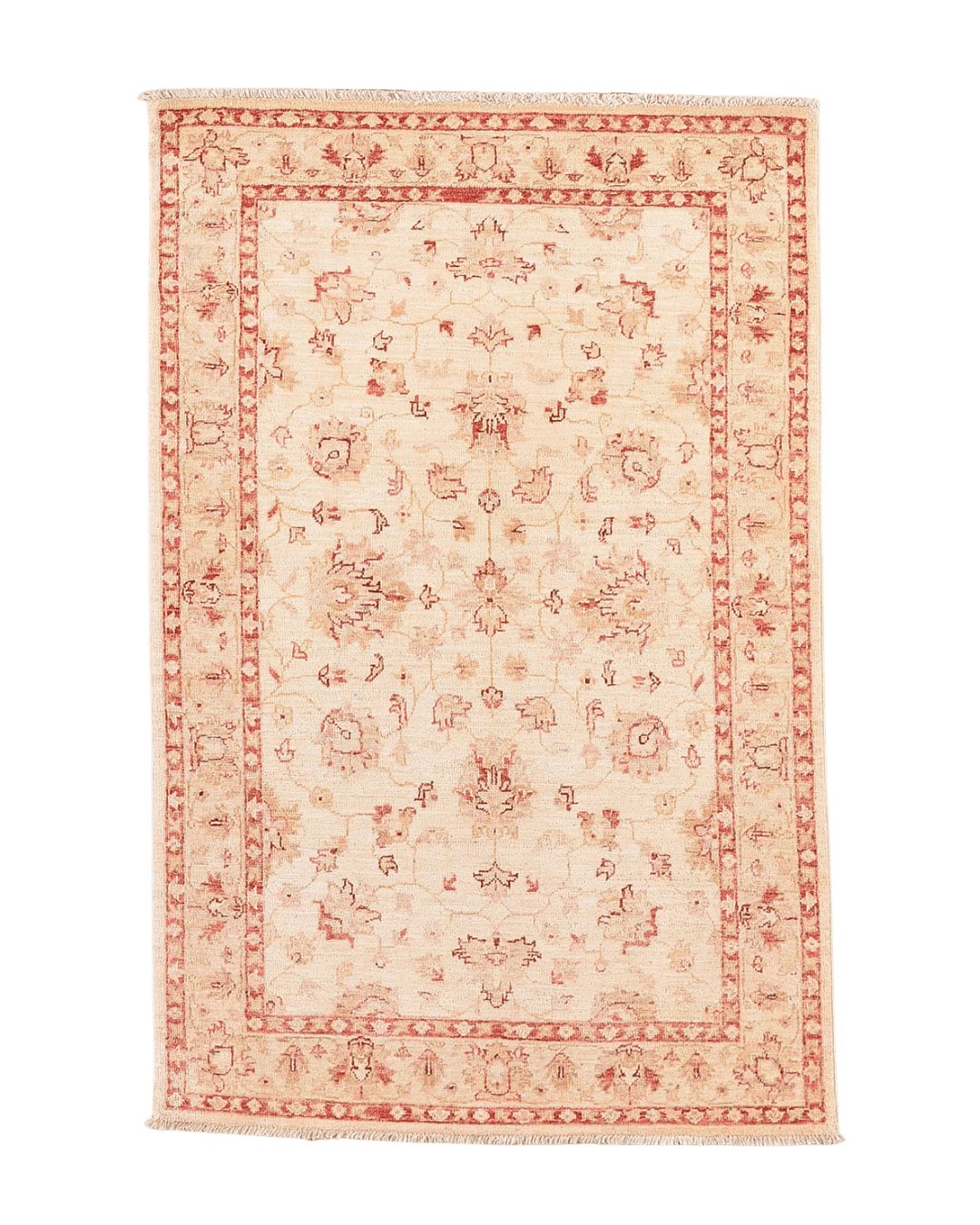 Ushak Hand-Knotted Wool Rug 3' x 5'