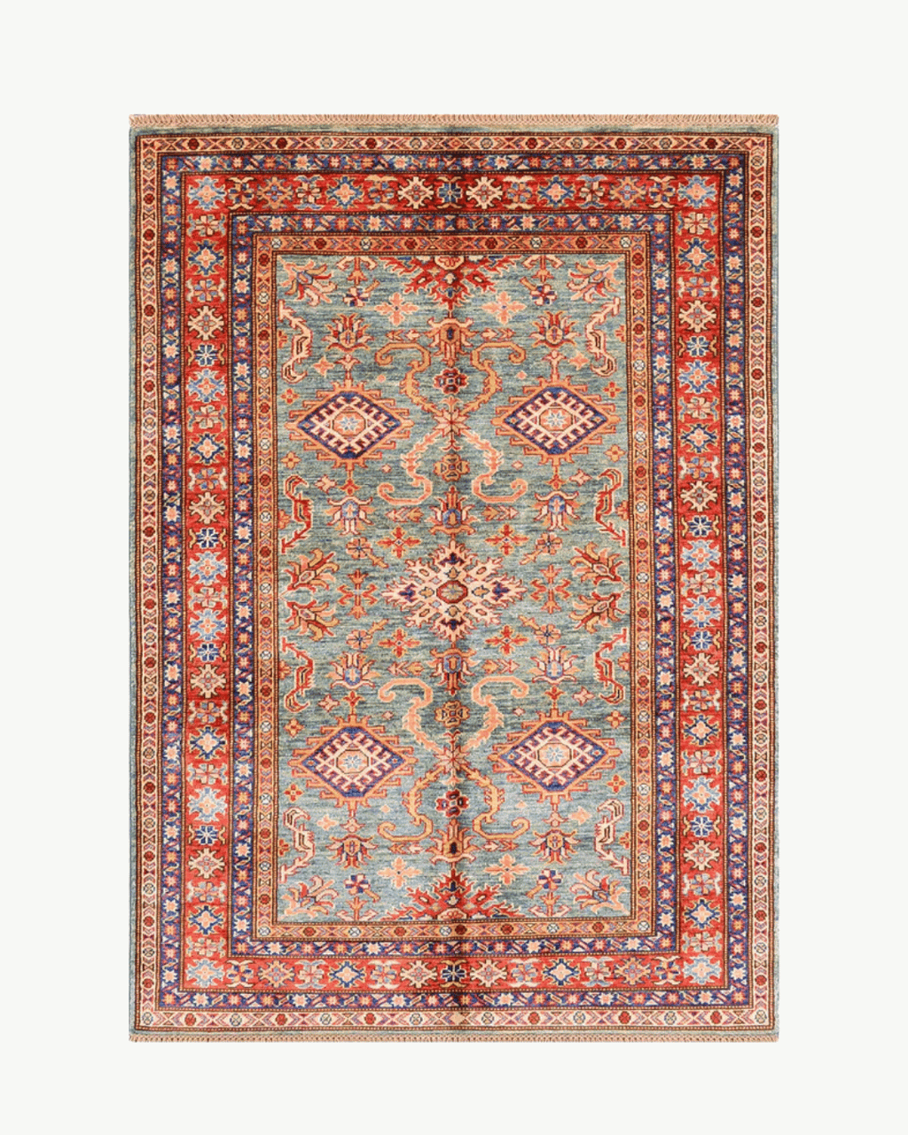 Shirvan Hand-Knotted Wool Rug 3' 9" x 6' 5"