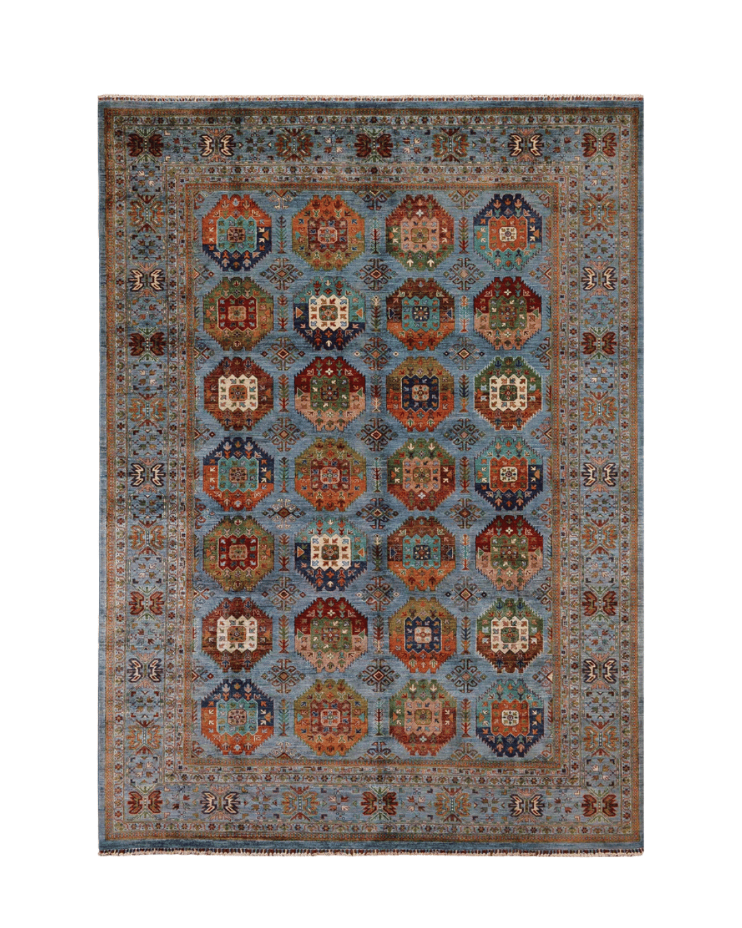 Veziri Hand-Knotted Wool Rug 9' x 12'