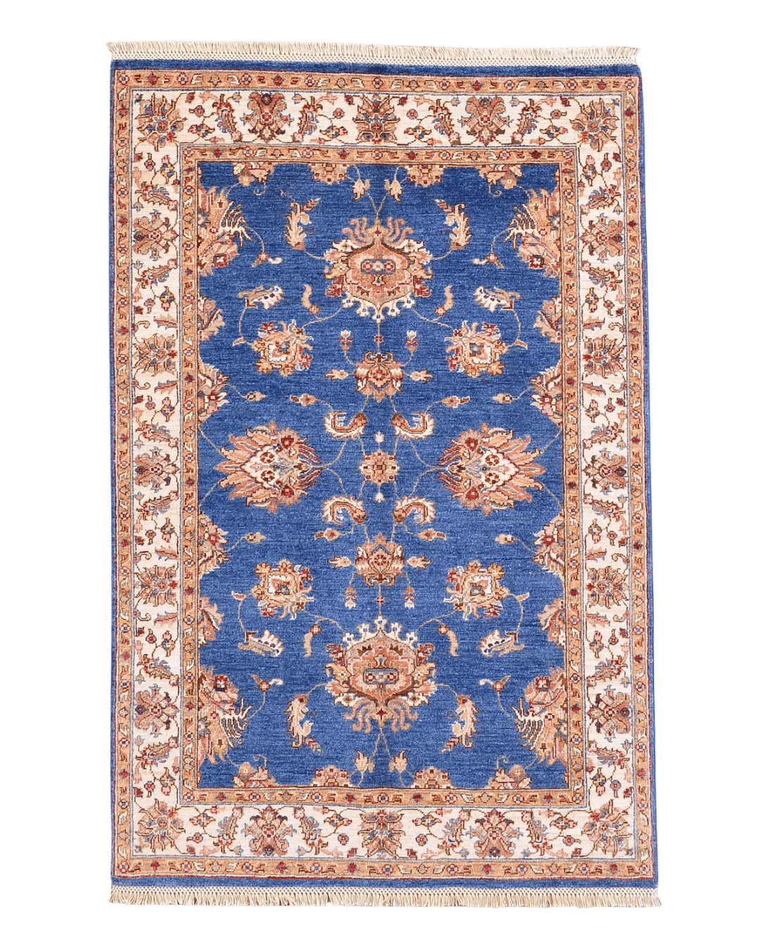 Ushak Hand-Knotted Wool Rug 4' x 6'