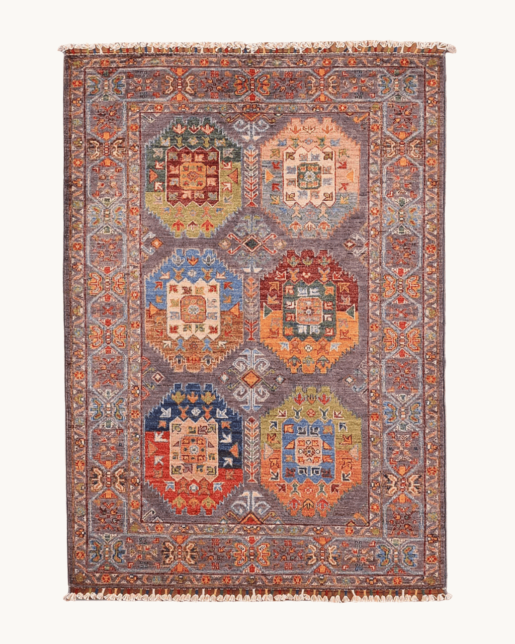 Veziri Hand-Knotted Wool Rug 3' x 5'