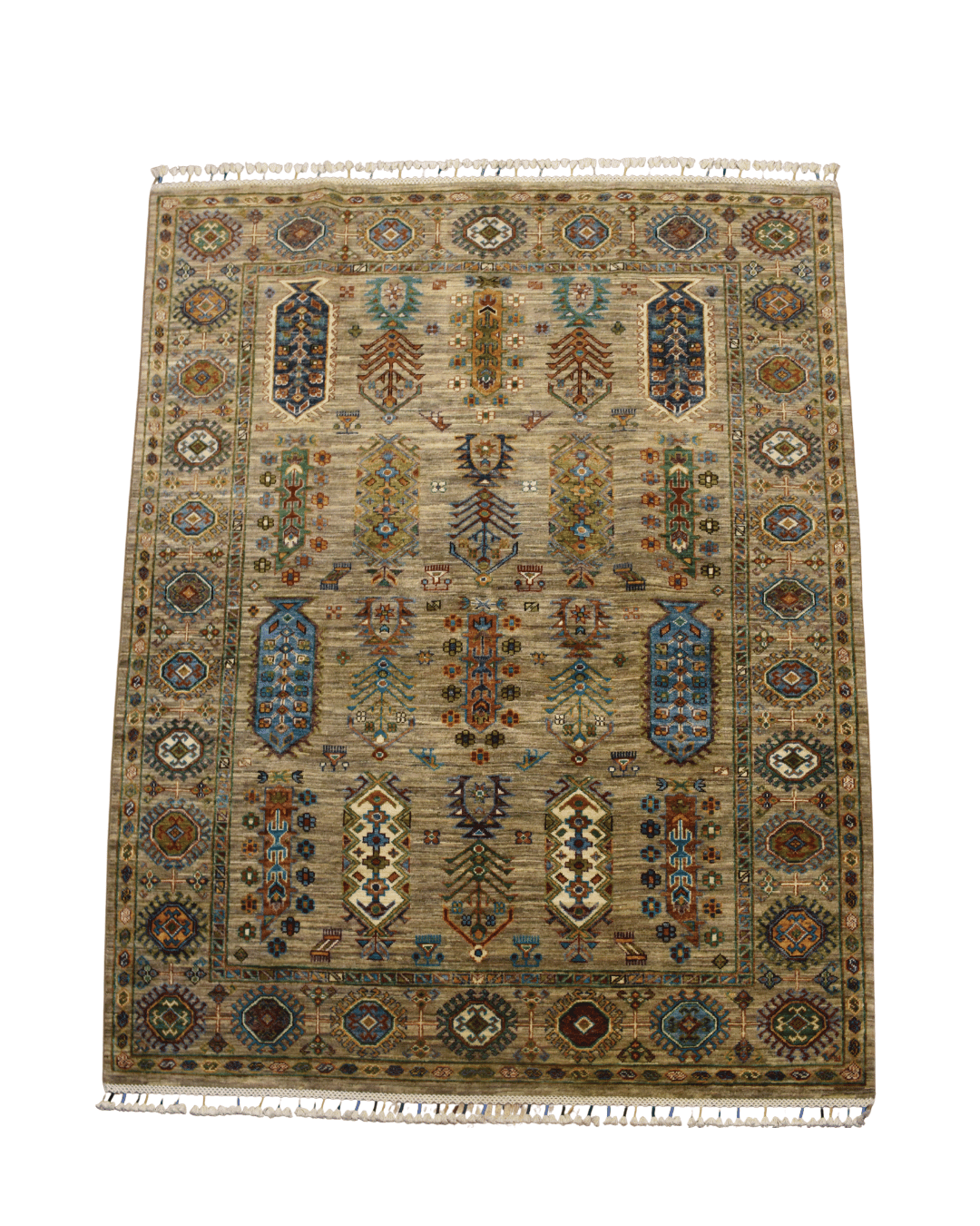 Veziri Hand-Knotted Wool Rug 5' x 6' 6