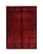 Handwoven Afghan Style Wool Rug 6' 5" x 9' 6"