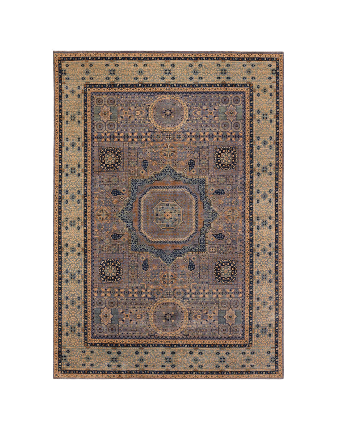 Mamluk Hand-Knotted Wool Rug 8' 1" x 11' 3"