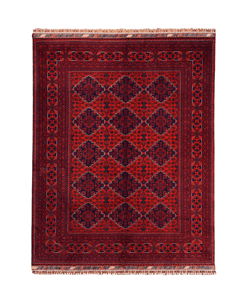 Tapis en laine style afghan 55 x 146 cm