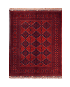 Tapis en laine style afghan 55 x 146 cm