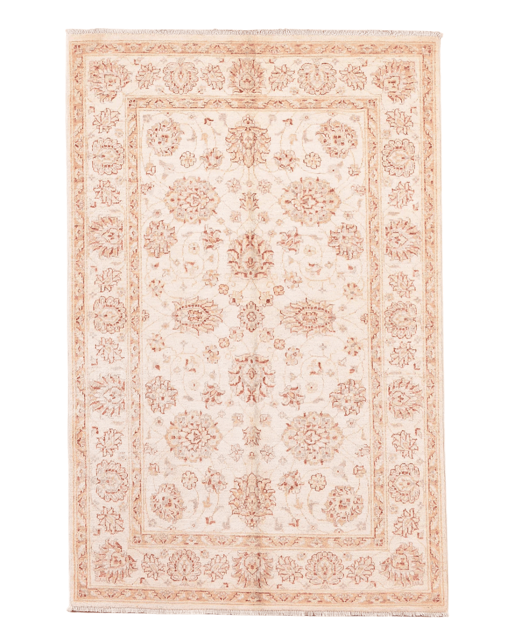 Ushak Hand-Knotted Wool Rug 4' x 6'