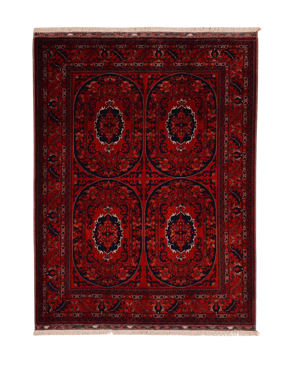 Tapis en laine style afghan 55 x 146 cm