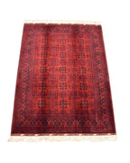 Afghan Bilcik Style Hand-Knotted Wool Rug 4' 5" x 6' 6"