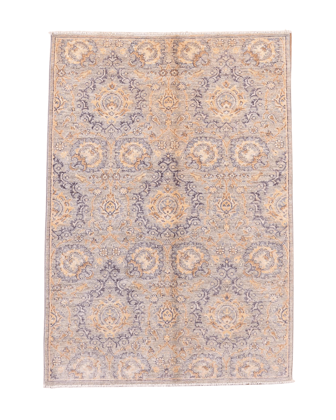 Ushak Hand-Knotted Wool Rug 4' x 6'