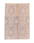 Ushak Hand-Knotted Wool Rug 4' x 6'