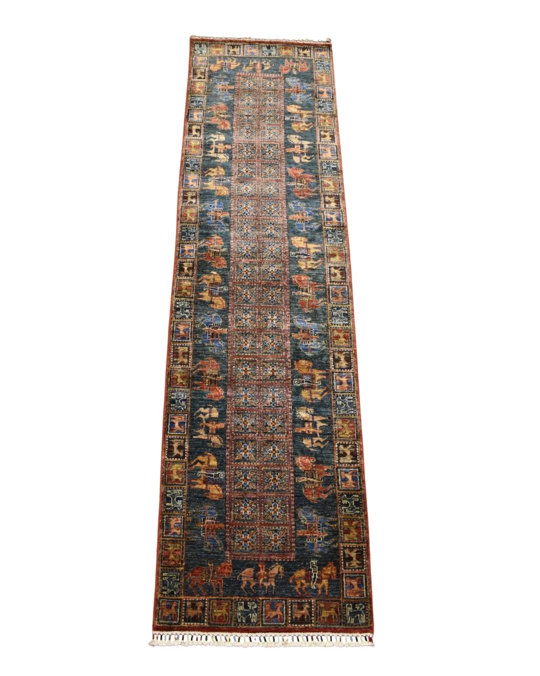 Pazyryk Hand-Knotted Wool Runner 81x302 cm 2.45m² | 3x10 ft