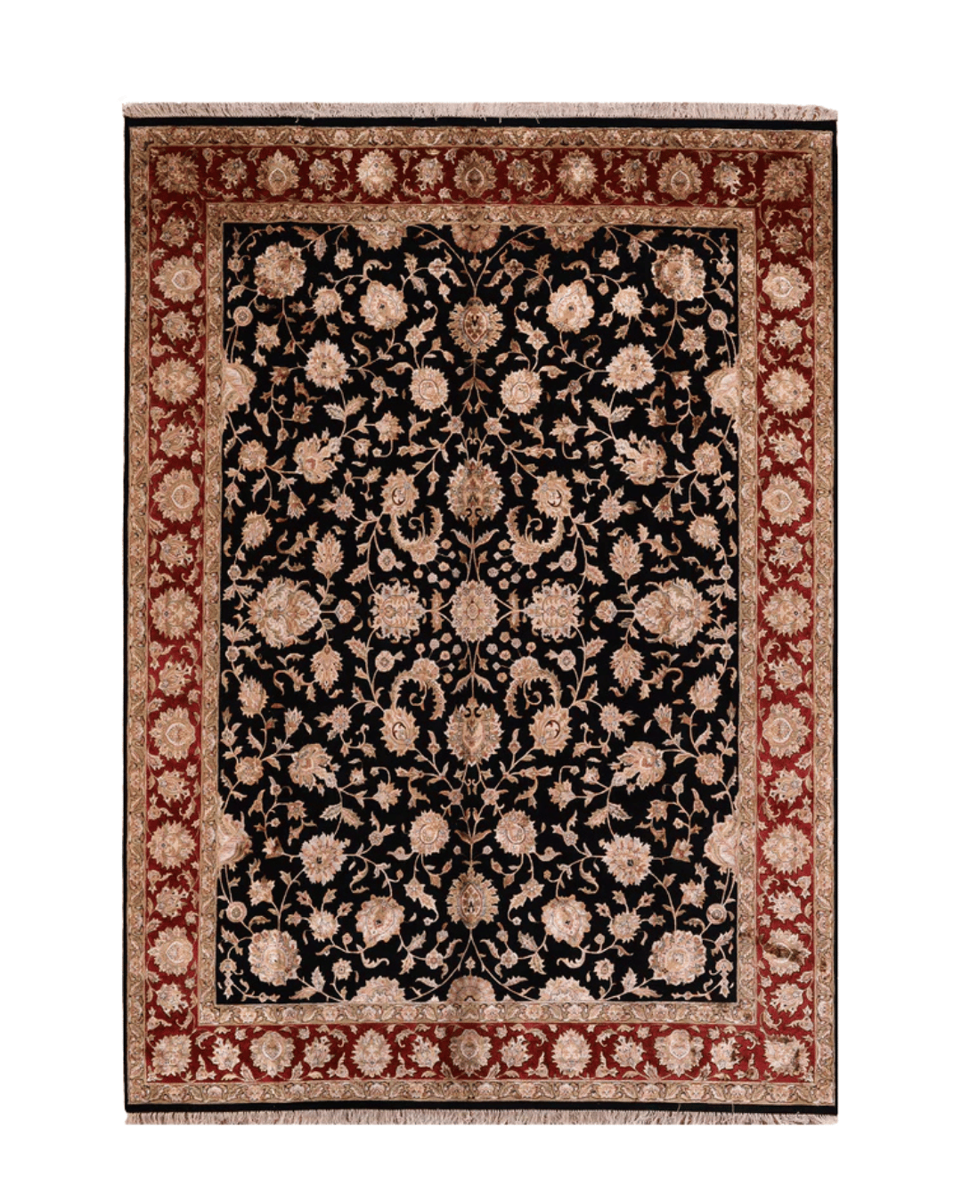 Ottoman Elegance Hand-Knotted Wool Rug 8' x 10' 2"