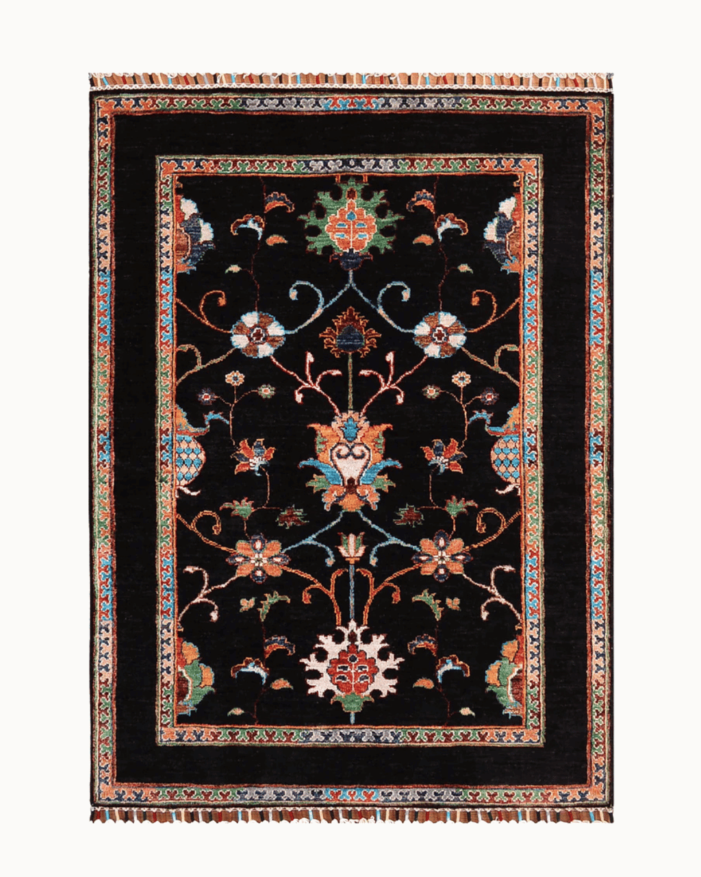 Sultani Hand-Knotted Wool Rug 3' 2" x 4' 8"