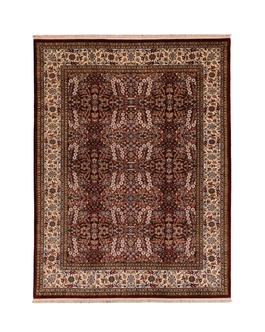 Hereke Hand-Knotted Wool Rug 6' 5" x 9' 5"