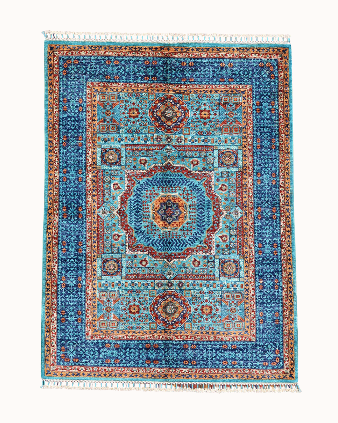 Mamluk Hand-Knotted Wool Rug 4' 3