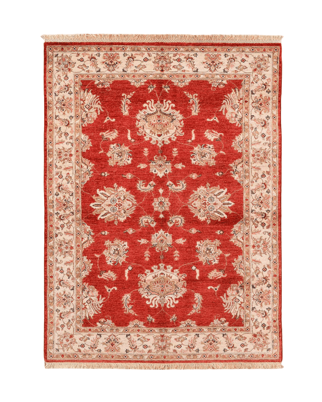 Ushak Hand-Knotted Wool Rug 4' x 6'