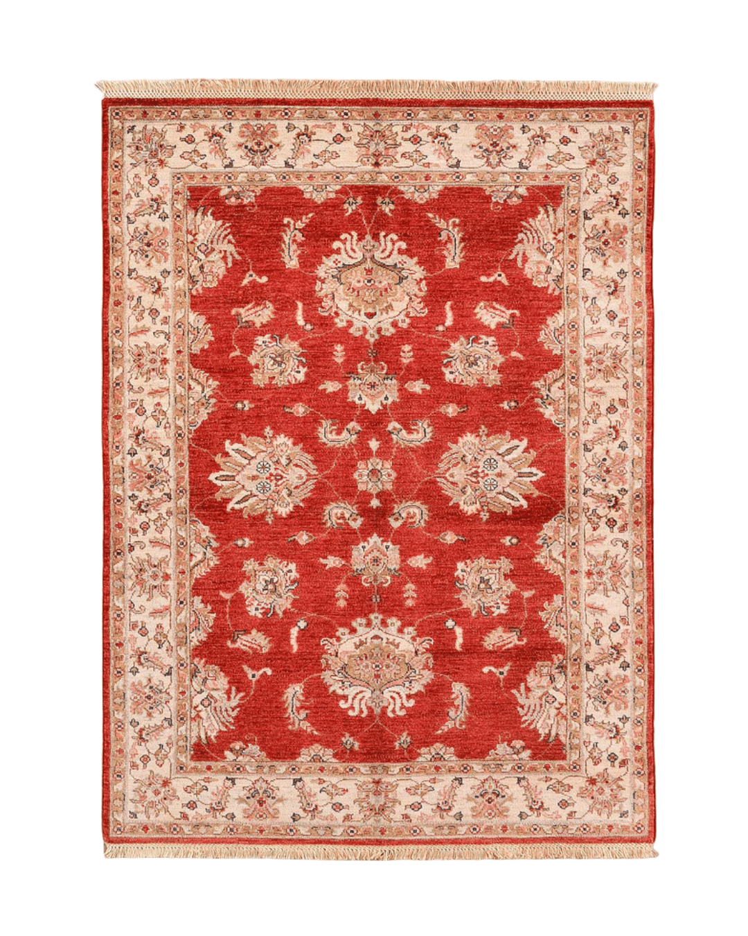 Ushak Hand-Knotted Wool Rug 4' x 6'