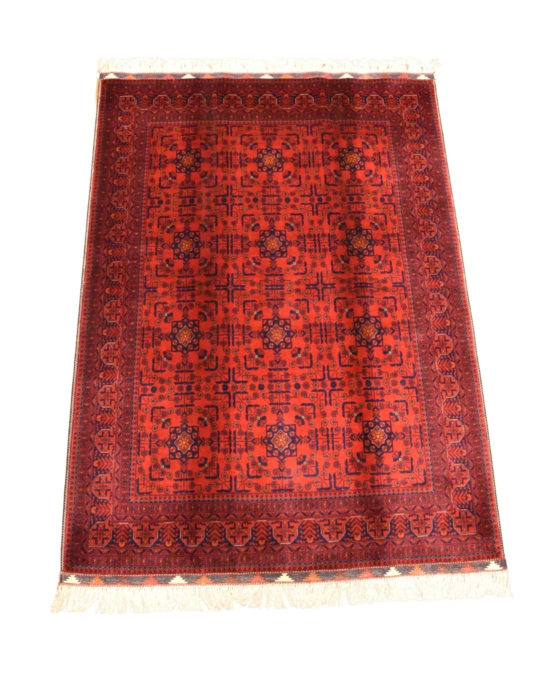 Afghan Bilcik Style Hand-Knotted Wool Rug 4' 8