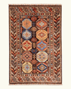 Tapis en laine style afghan 55 x 146 cm