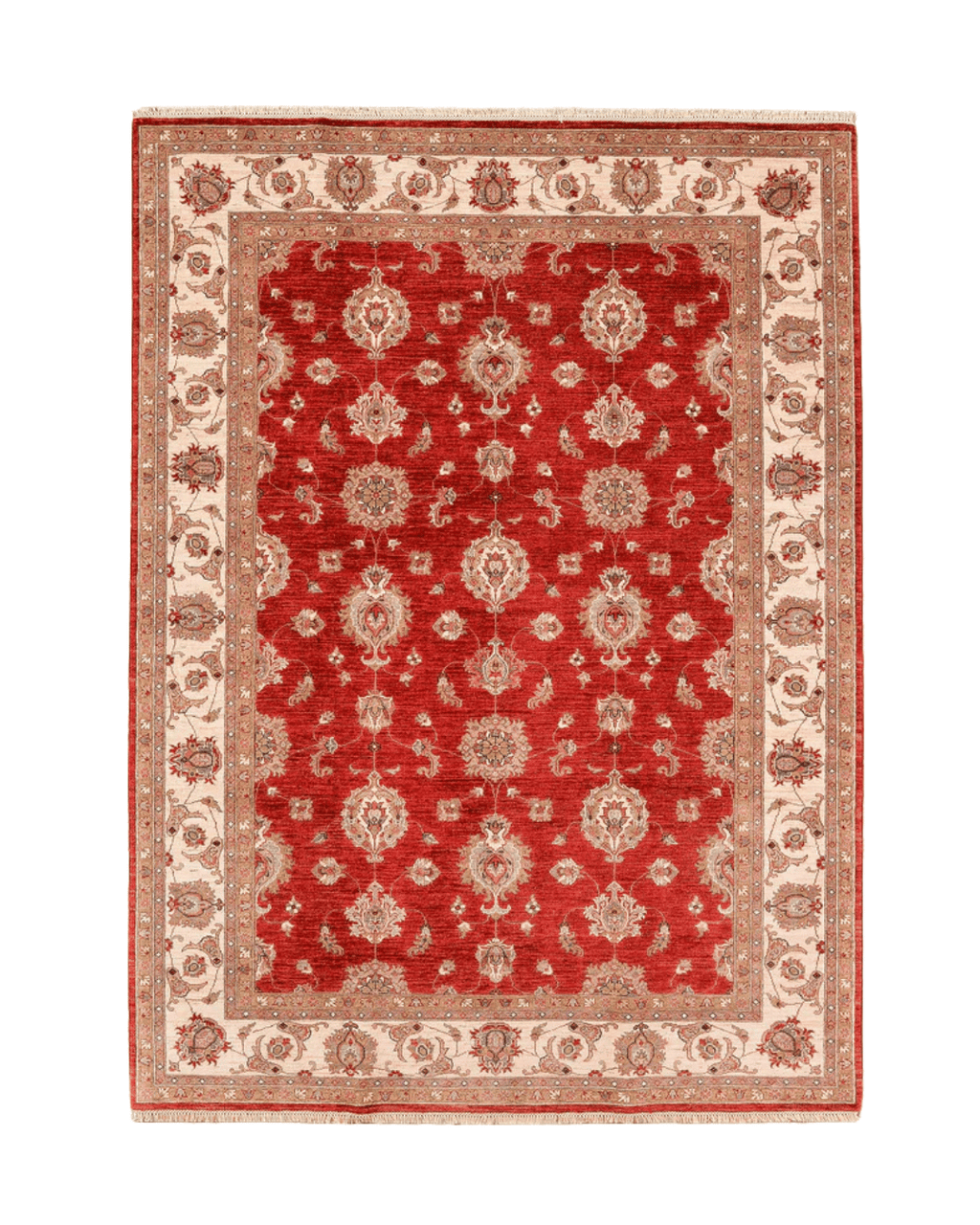 Ushak Hand-Knotted Wool Rug 7' x 10'