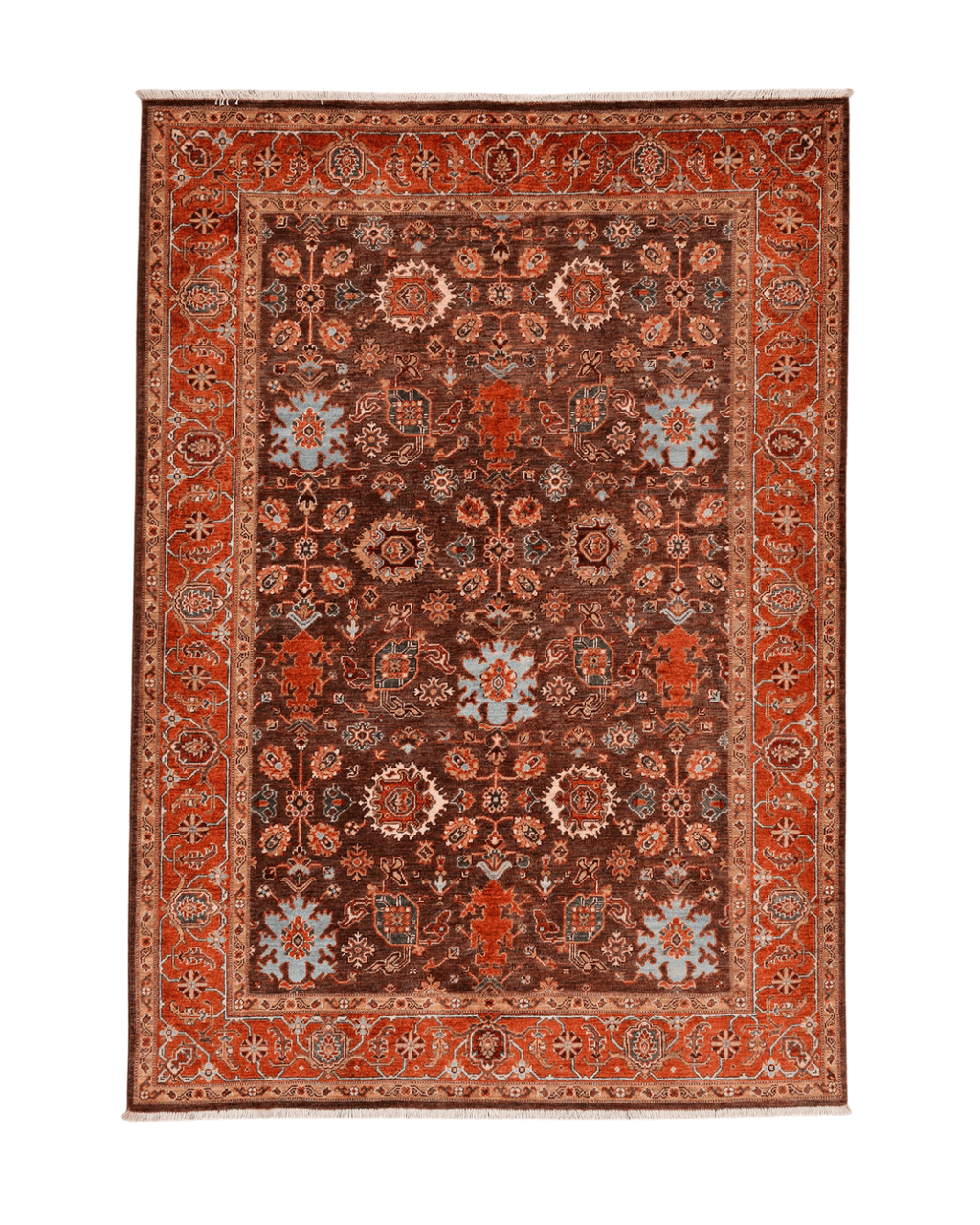 Ushak Hand-Knotted Wool Rug 6' x 8'