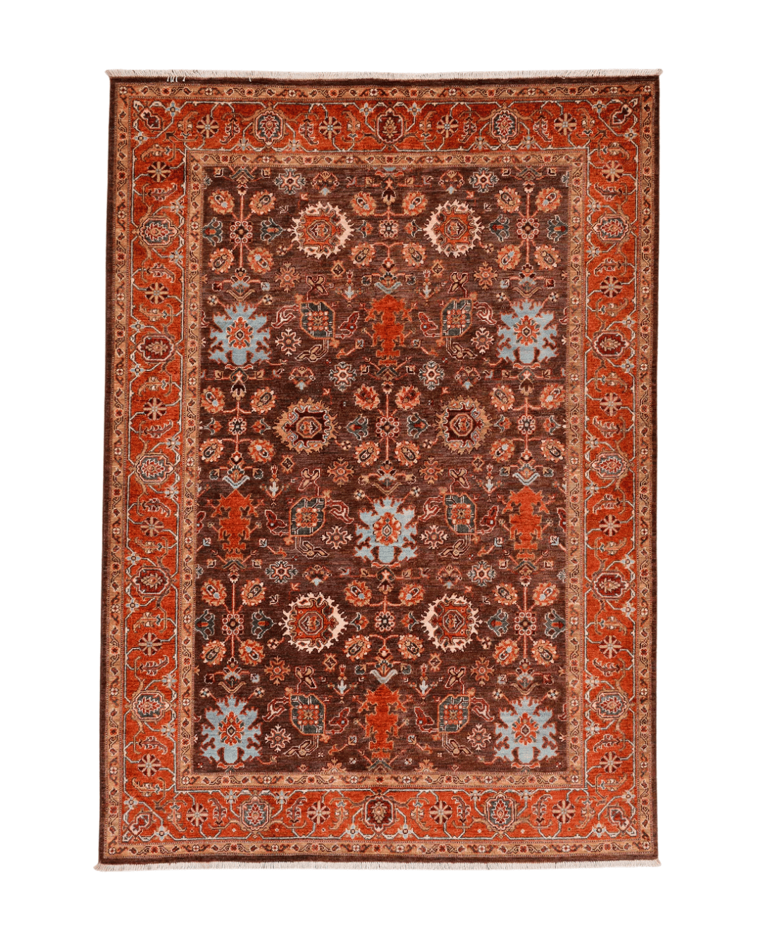 Ushak Hand-Knotted Wool Rug 6' x 8'