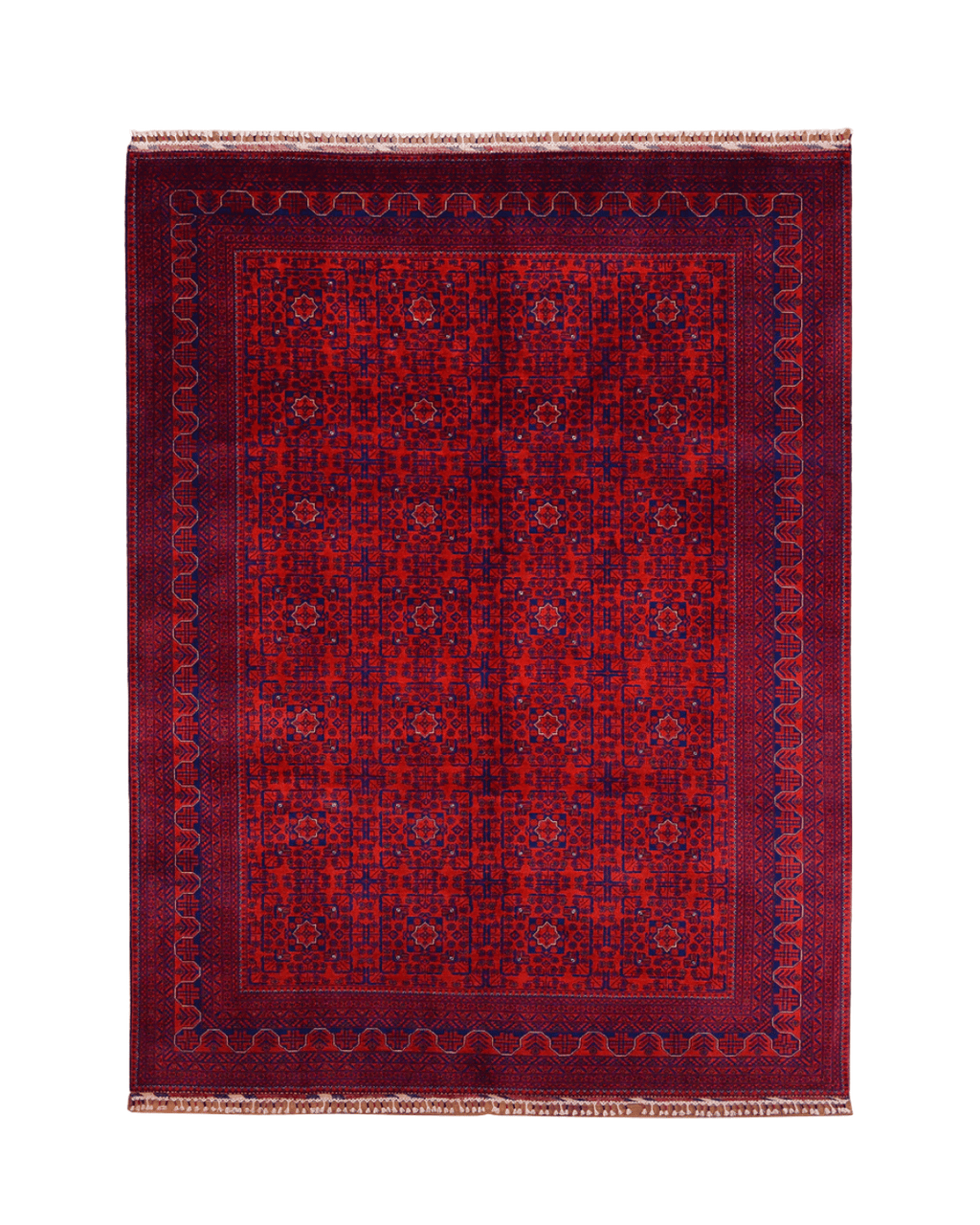 Handwoven Afghan Style Wool Rug 8' x 11' 5"
