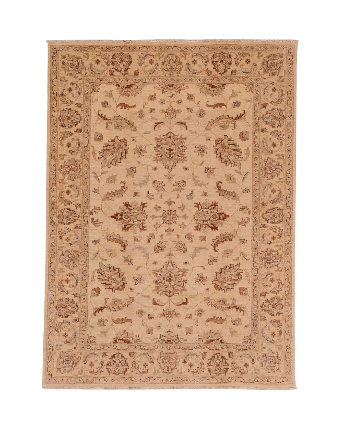 Ushak Hand-Knotted Wool Rug 6' x 8'