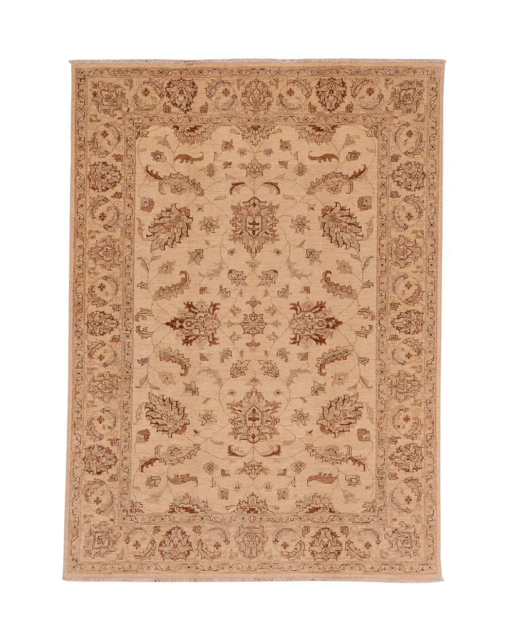 Ushak Hand-Knotted Wool Rug 6' x 8'
