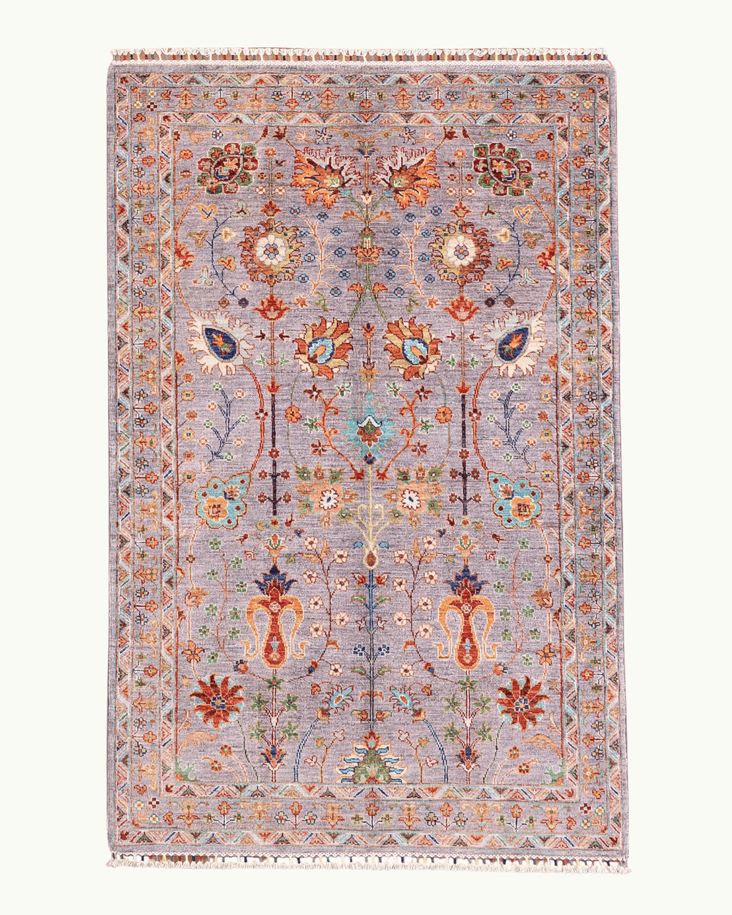 Sultani Hand-Knotted Wool Rug 4' x 6'