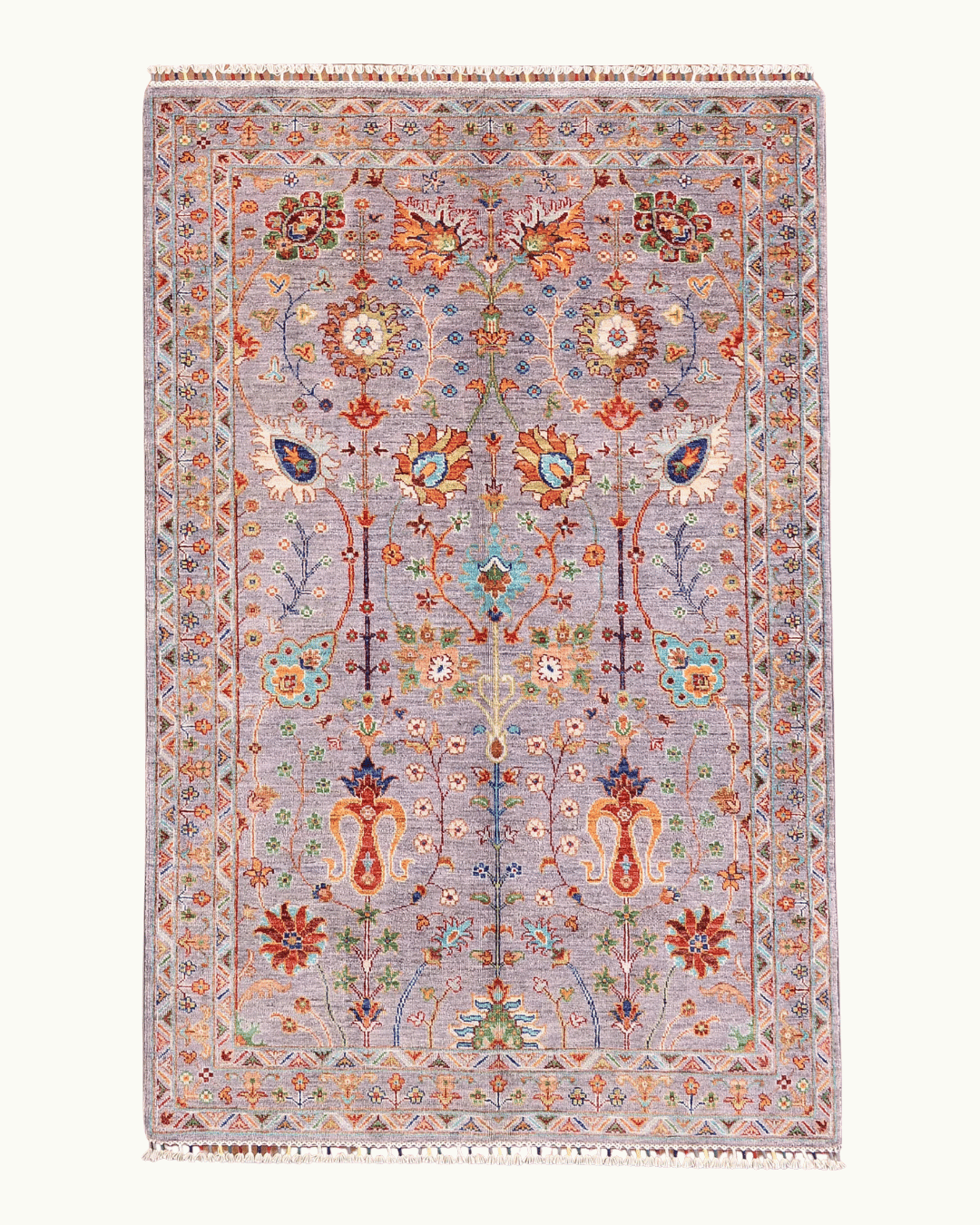 Sultani Hand-Knotted Wool Rug 4' x 6'