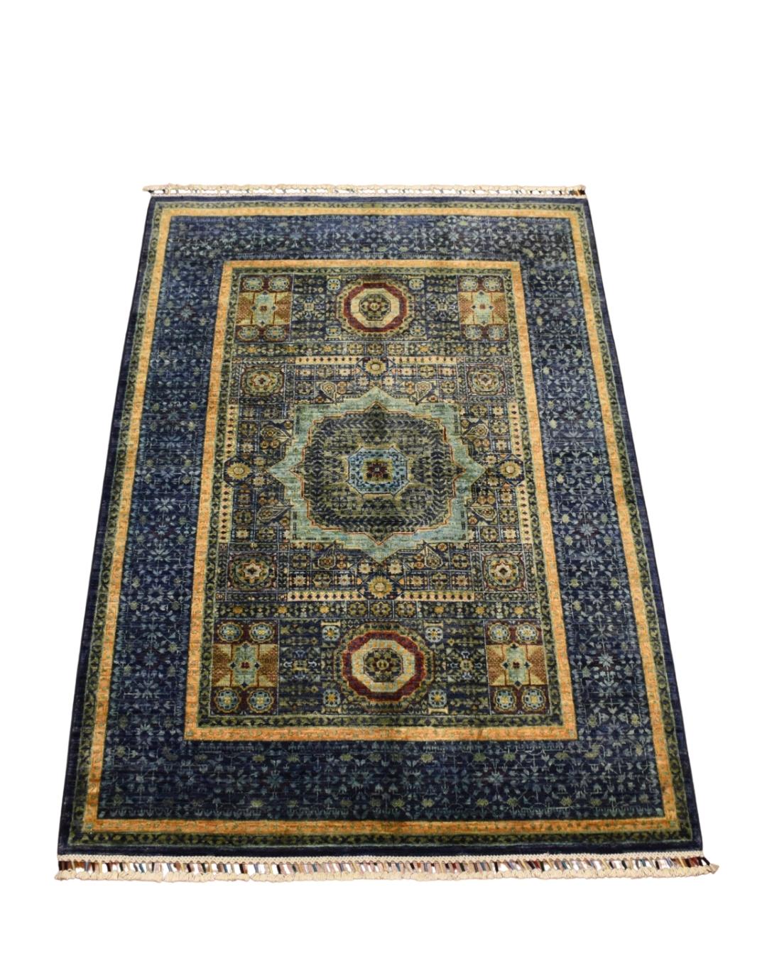 Mamluk Hand-Knotted Wool Rug 4' 2" x 6'