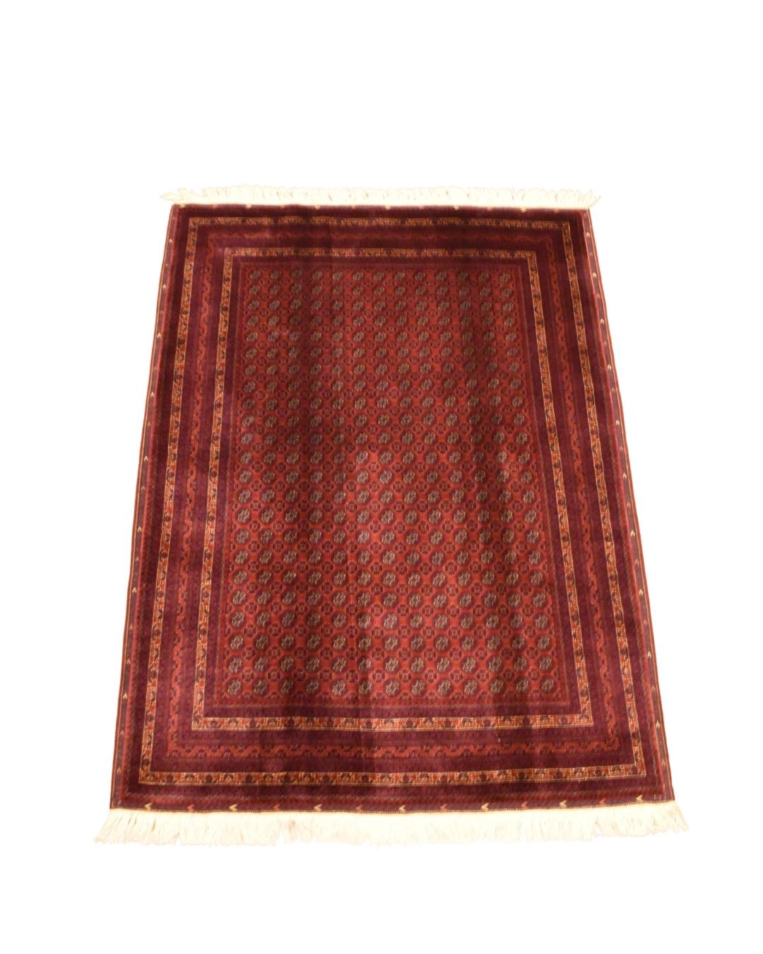 Afghan Bilcik Style Hand-Knotted Wool Rug 4' 7