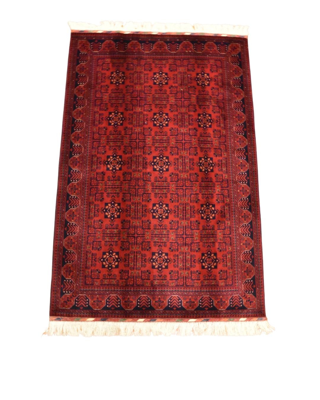 Afghan Bilcik Style Hand-Knotted Wool Rug 4' 1