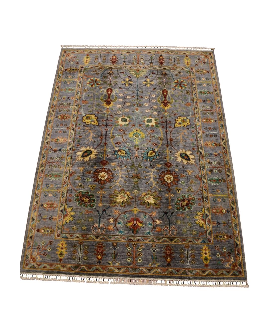 Sultani Hand-Knotted Wool Rug 6' x 8'