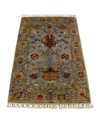 Sultani Hand-Knotted Wool Rug 2' x 4'