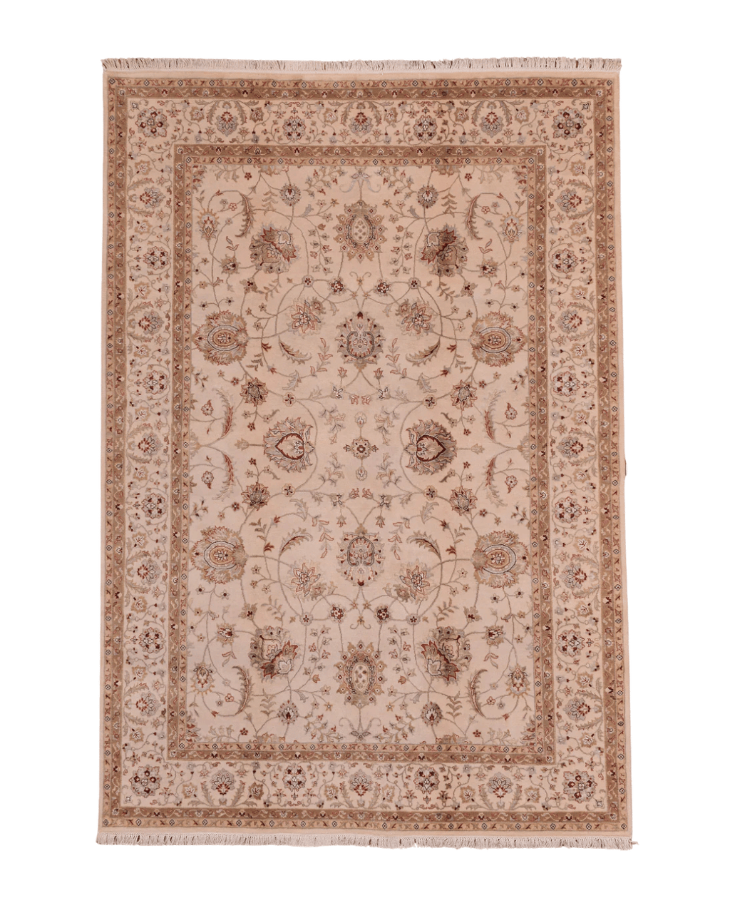 Ottoman Elegance Hand-Knotted Wool Rug 5' 7" x 8' 1"