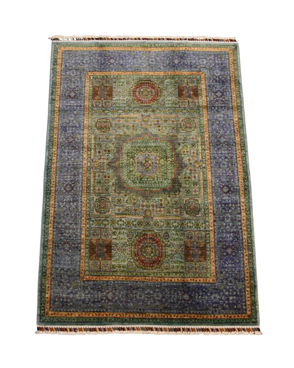 Mamluk Hand-Knotted Wool Rug 4' 2" x 6' 1"