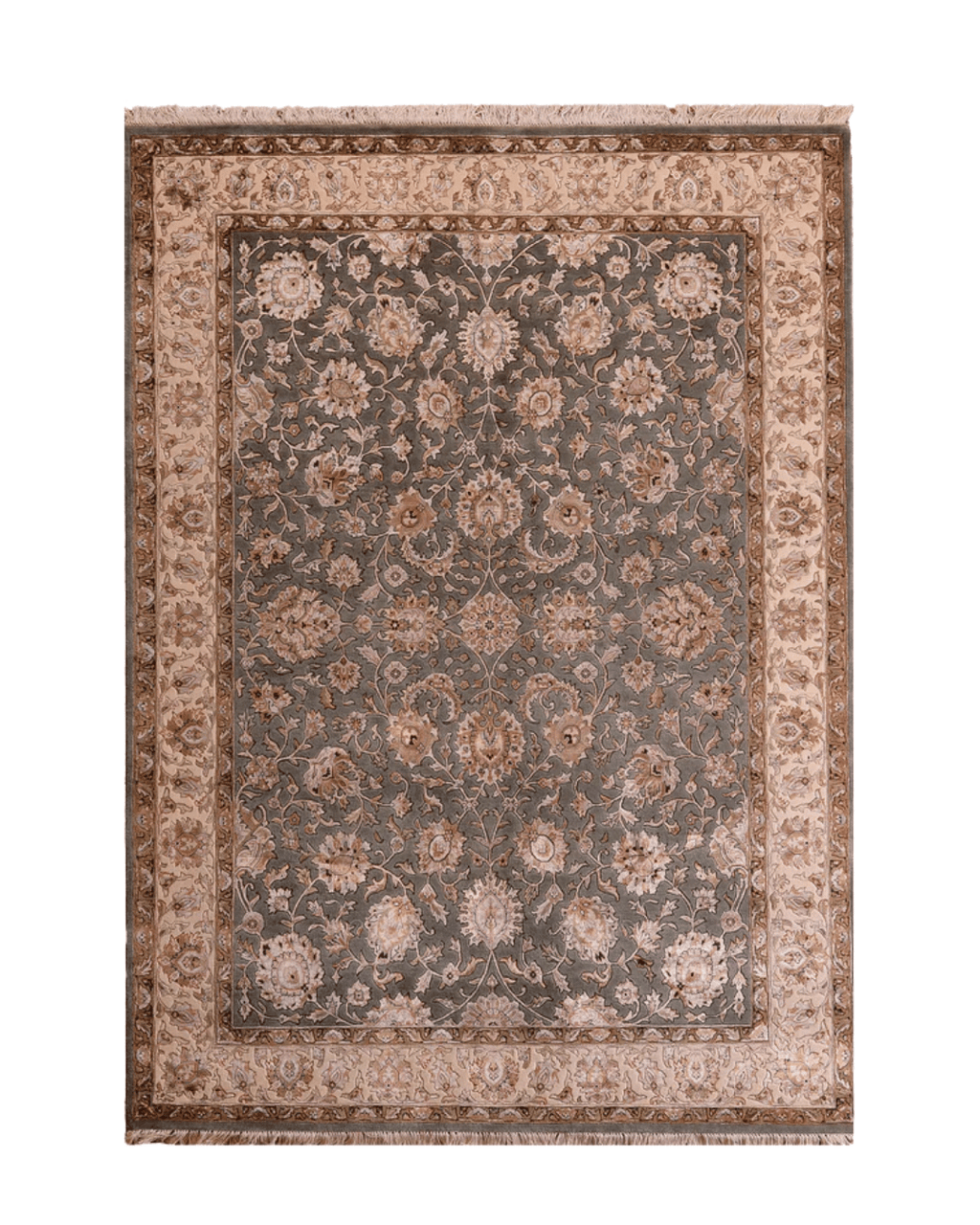 Ottoman Elegance Hand-Knotted Wool Rug 6' x 8' 1"