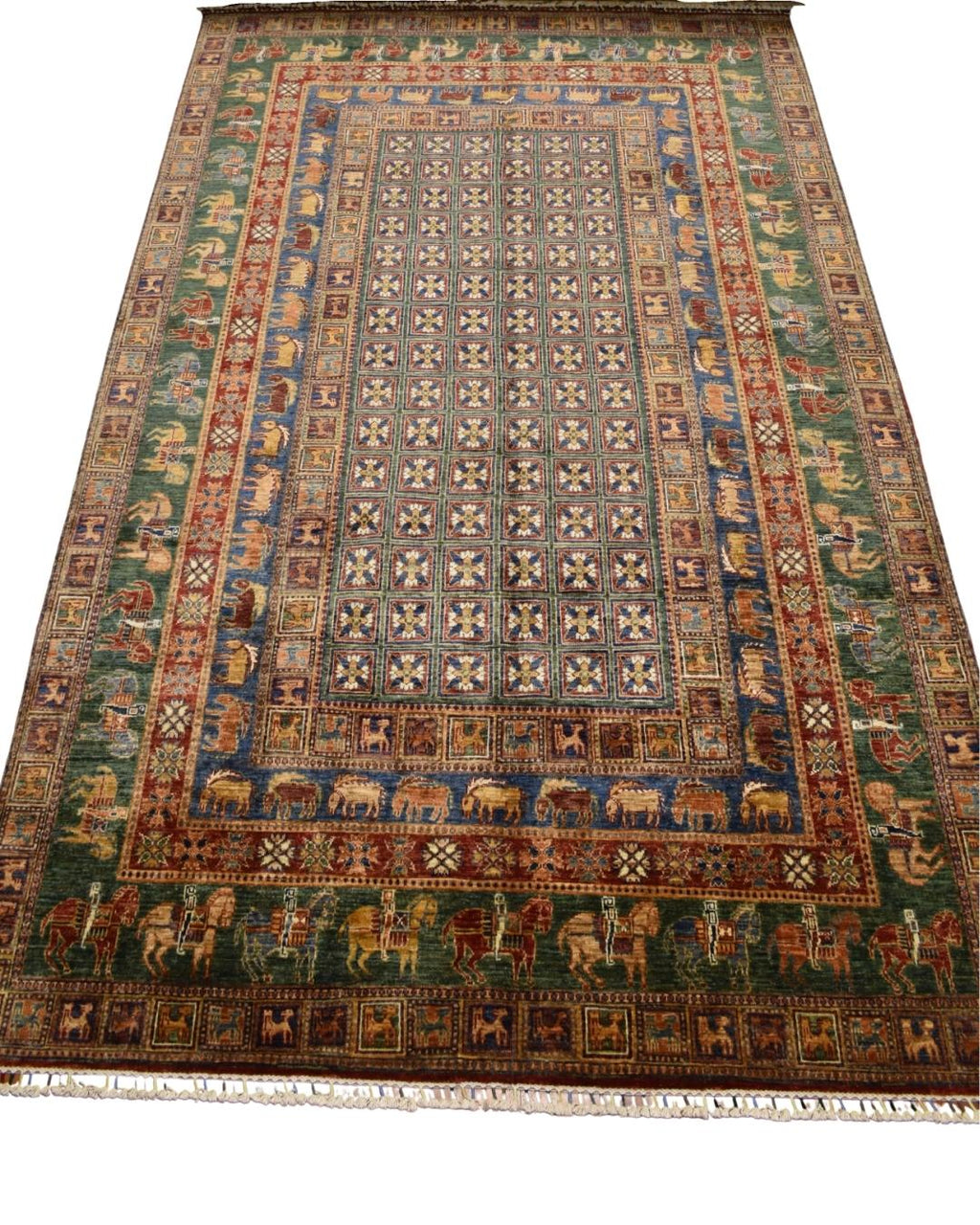 Pazyrk Hand-Knotted Wool Rug 6' 5" x 10' 5"
