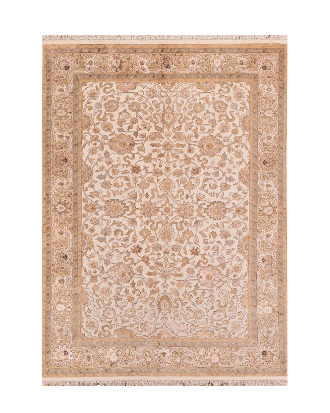 Ottoman Elegance Hand-Knotted Wool Rug 5' 8" x 7' 9"