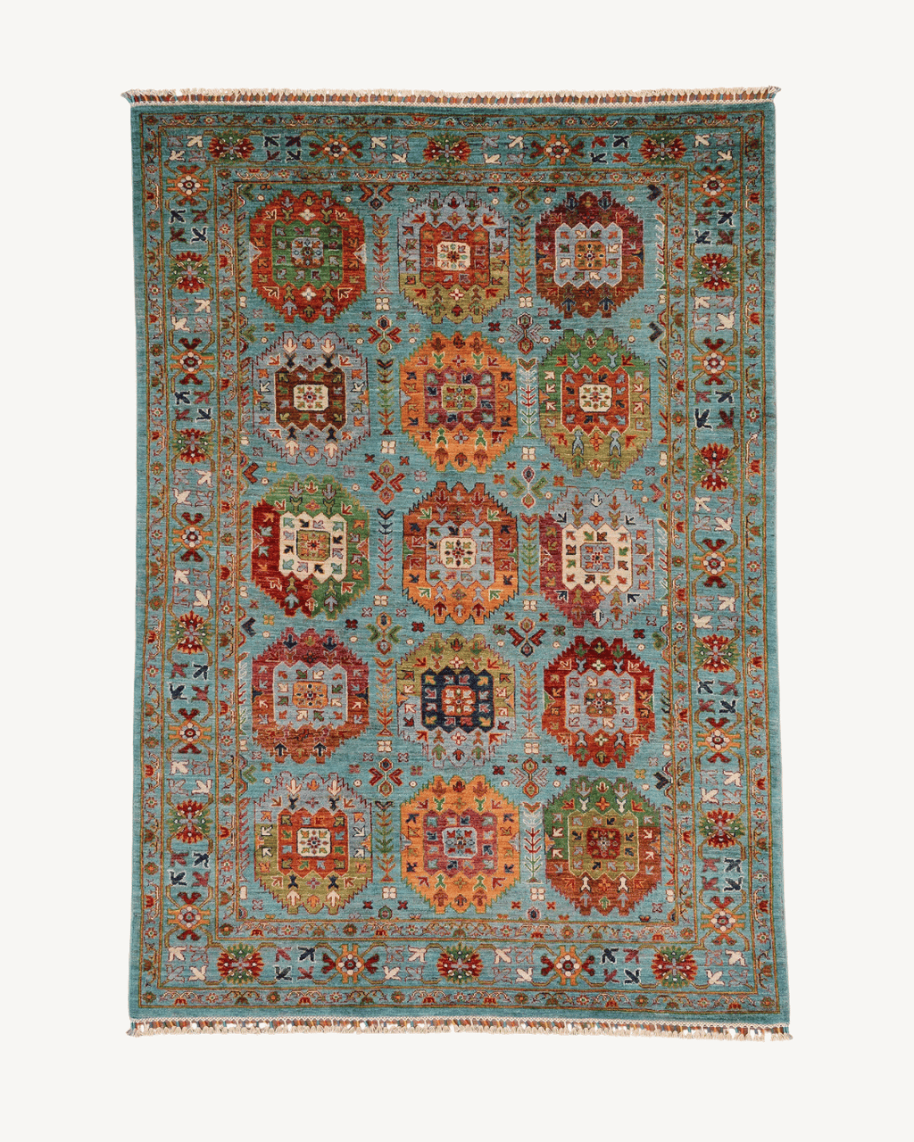 Veziri Hand-Knotted Wool Rug 5' 6" x 8'
