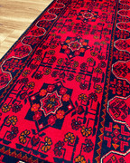 Tapis en laine style afghan 55 x 146 cm